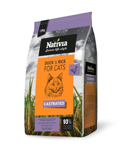 Nativia Cat Castrated DUCK&RICE 1,8 kg