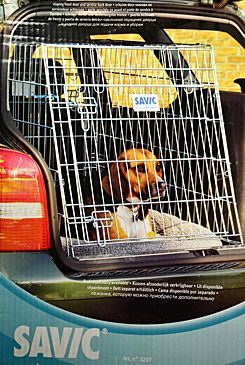 Savic Dog Residence Mobil Klec do auta zkosená se dvěma dvířky pro psy