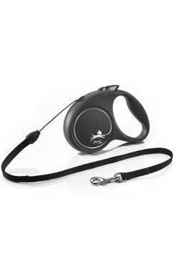 Vodítko FLEXI Black Design S lanko 5m/12kg růžová NEW