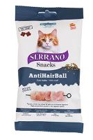 Serrano Snack for Cat-Salmon&amp;Tuna-AntiHairball 50g