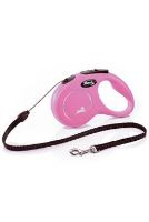 Vodítko FLEXI Classic NEW S pásek 5m/15kg růžová (2)