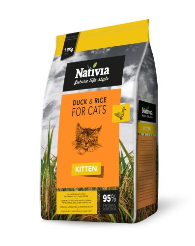Nativia Cat Kitten DUCK&RICE 1,8 kg