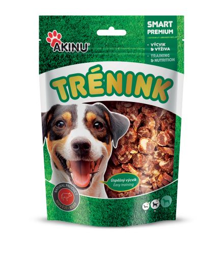 Akinu Trénink hovězí lupínky s treskou 120g
