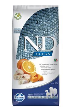 N&D Ocean dog GF Adult M/L Codfish & Pumpkin & Orange 12 kg