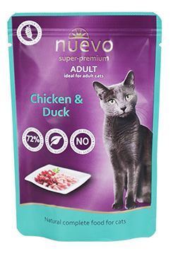 Nuevo kočka kapsa adult kuře a kachna 85g