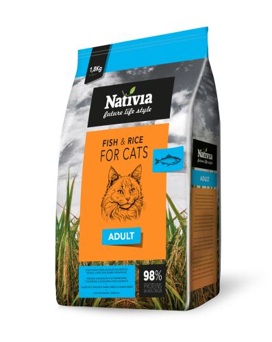 Nativia Cat Adult FISH&RICE 1,8 kg
