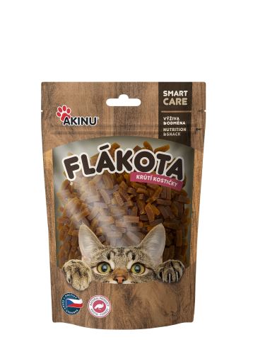 Akinu Flákota krůtí kostičky pro kočky 70g